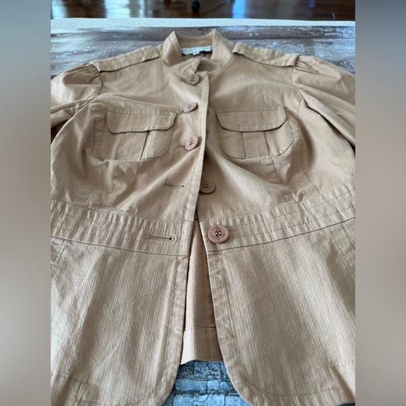 Trina Turk Tan Fitted Utility Jacket - Picture 7 of 11